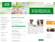 Tablet Screenshot of aok-pflegedienstnavigator.de